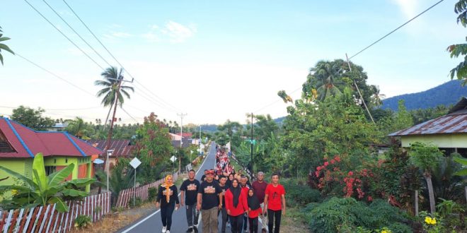 Abidin Patilima Ajak Stakeholder di Tomini Jalan Sehat Menyambut HUT Kecamatan